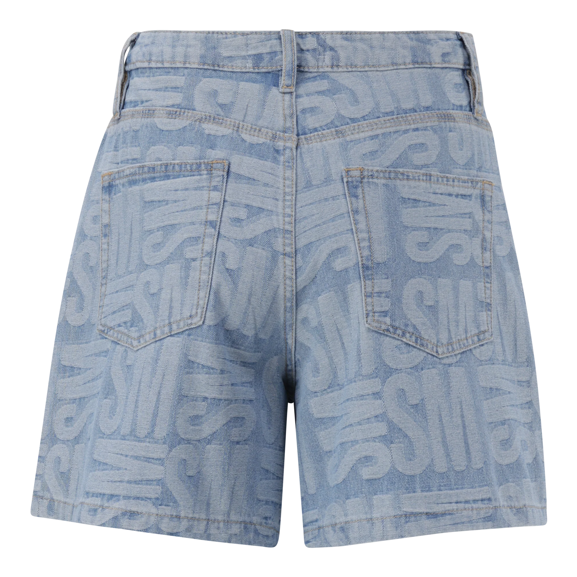 Steve Madden JULIA LIGHT BLUE JACQUARD BERMUDA DENIM SHORTS