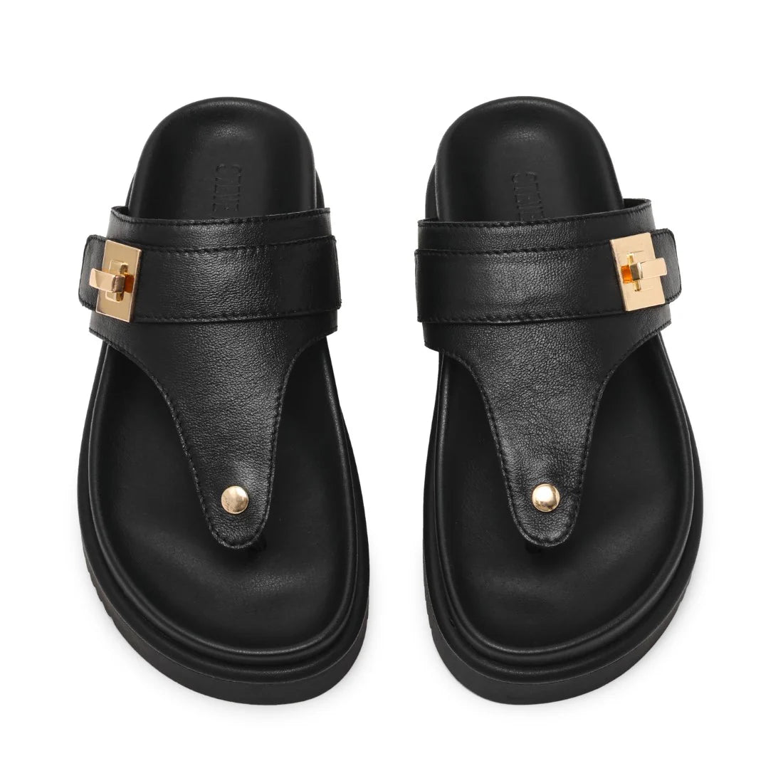 Steve Madden THONA BLACK LEATHER