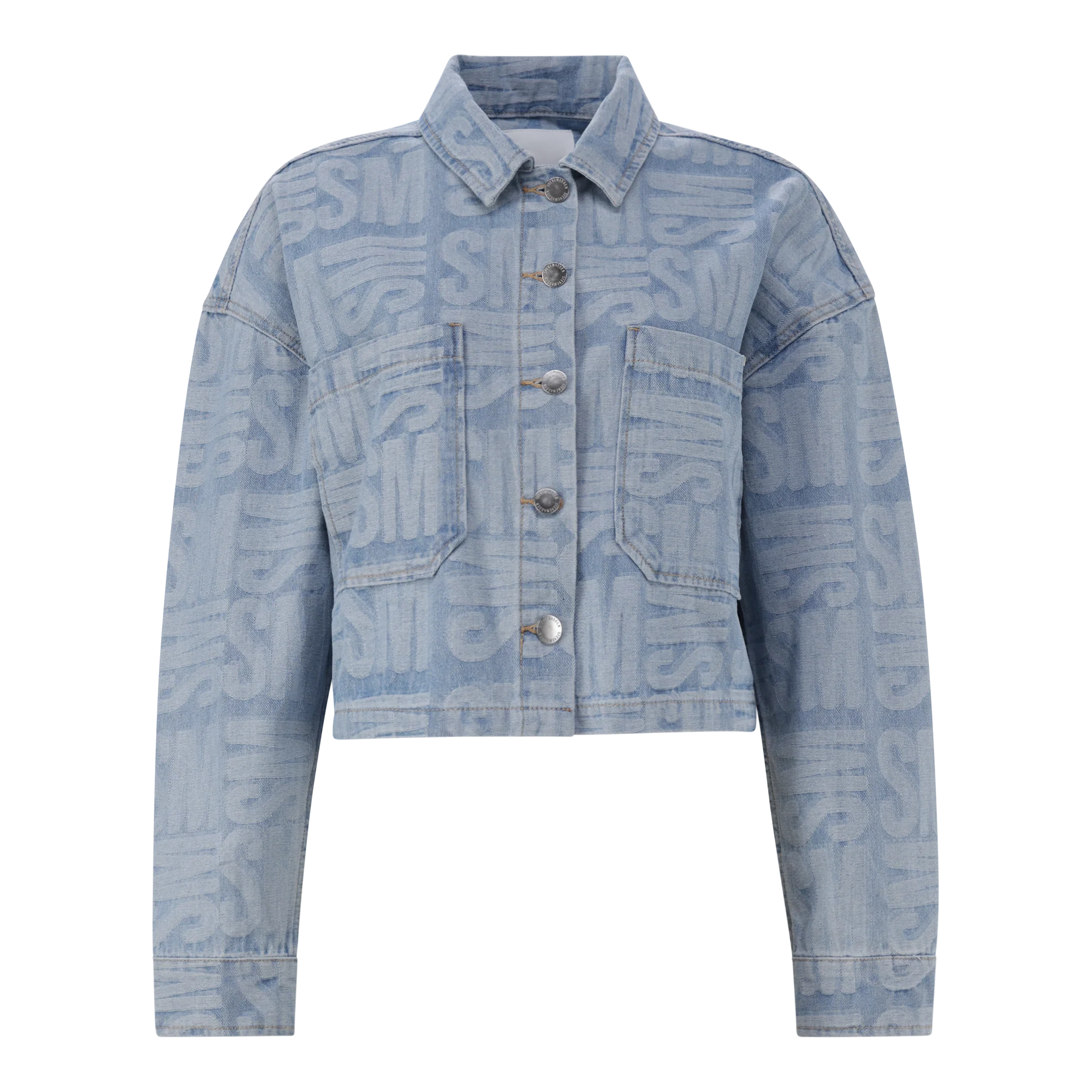 Steve Madden JAYDA LIGHT BLUE JACQUARD DENIM SHACKET