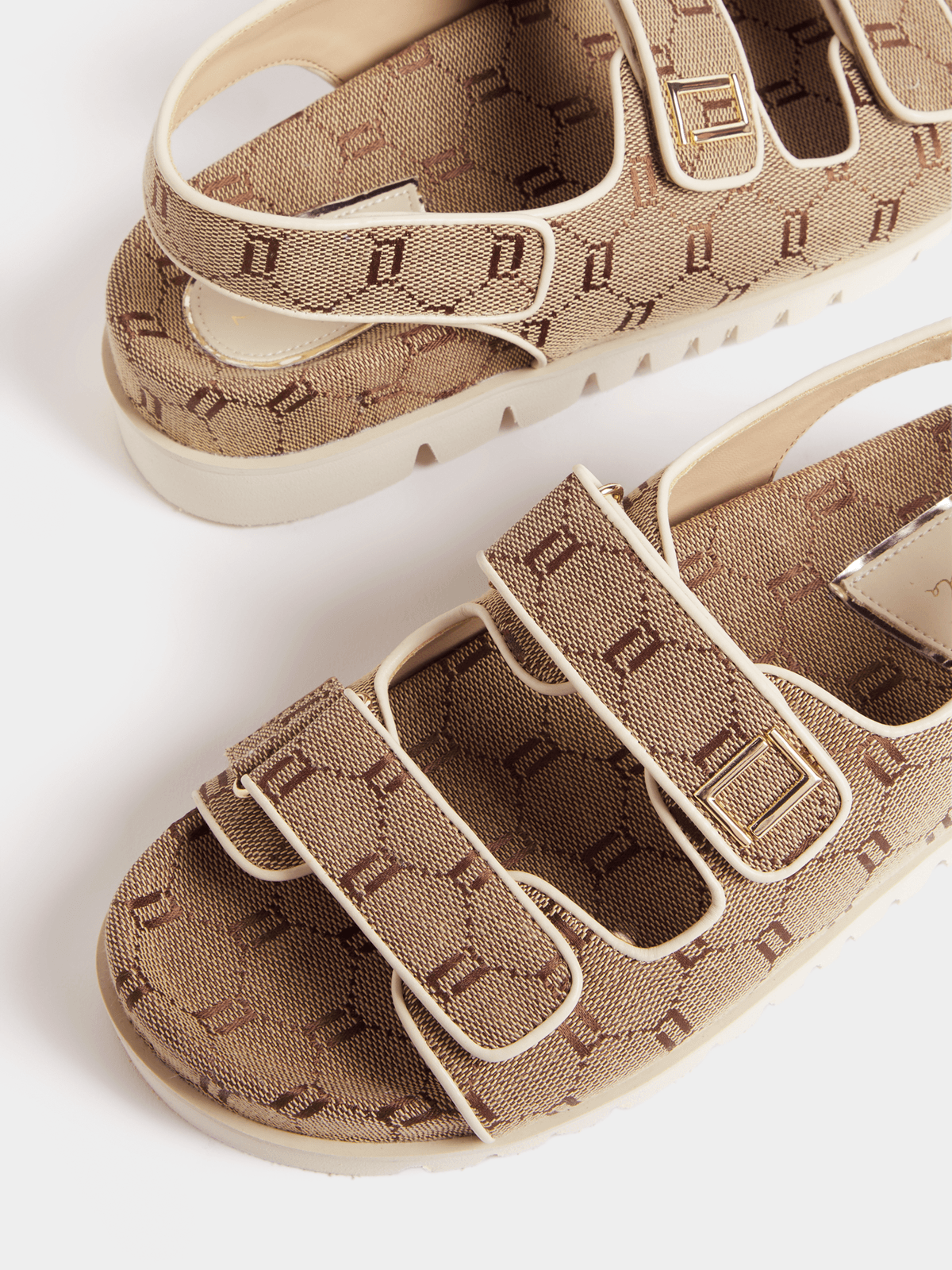 Luella Jaquard Print Chunky Sandals