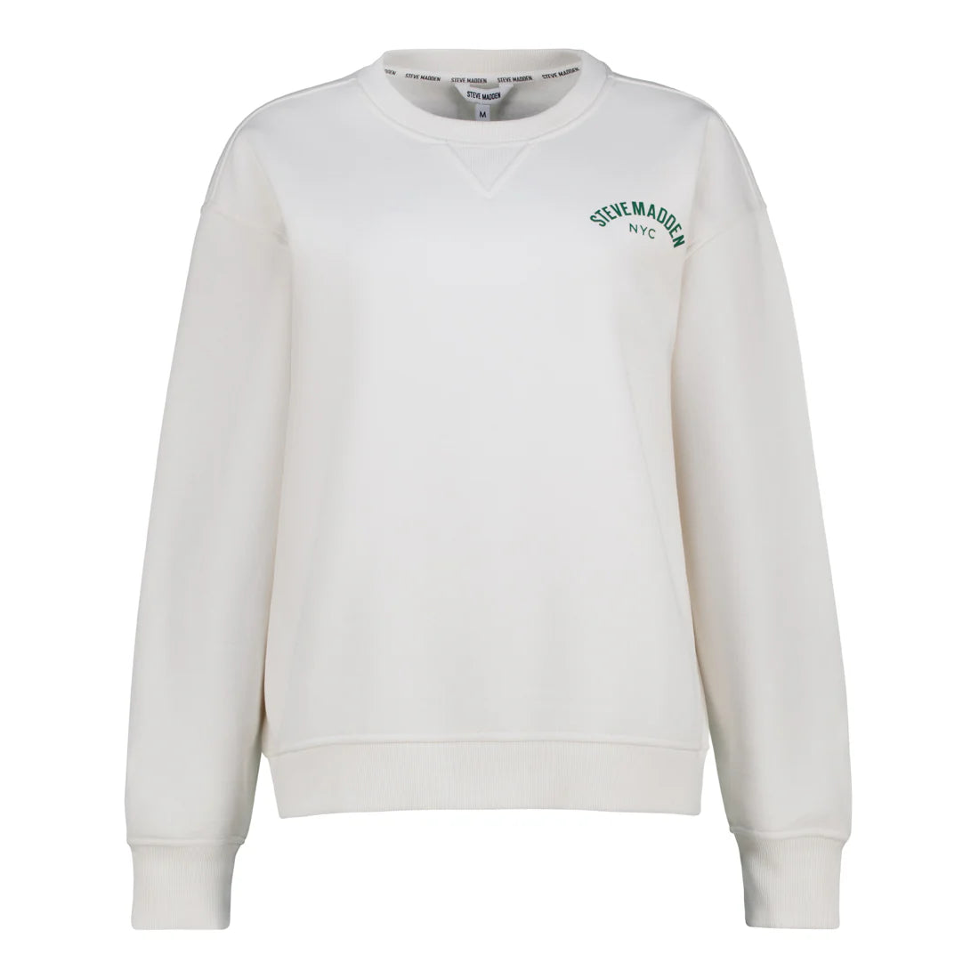 Steve Madden AMELIA CREAM OVERSIZED CREW NECK FLEECE SWEAT