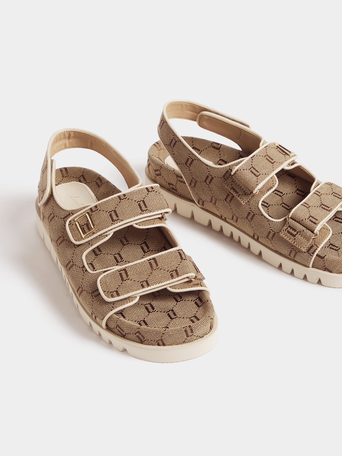Luella Jaquard Print Chunky Sandals
