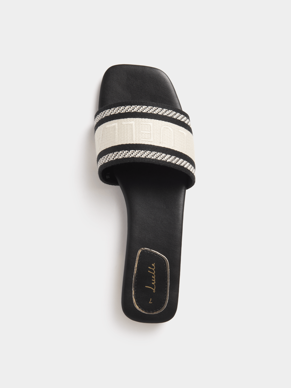 Luella Embroidered Logo Flat Slip In Sandals