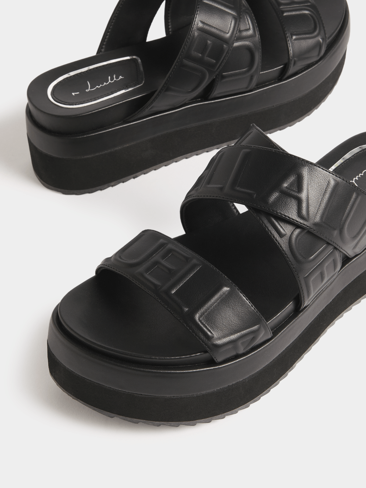 Luella Multi Strap Platform Slides