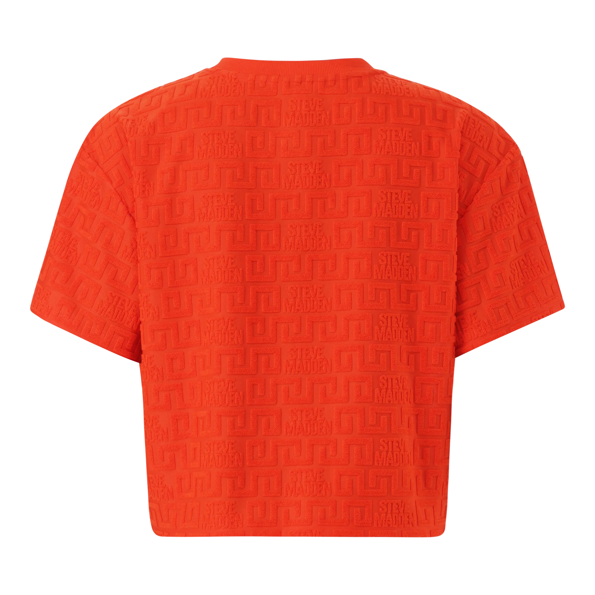 Steve Madden AYAAN TANGERINE EMBOSSED LOGO TOP
