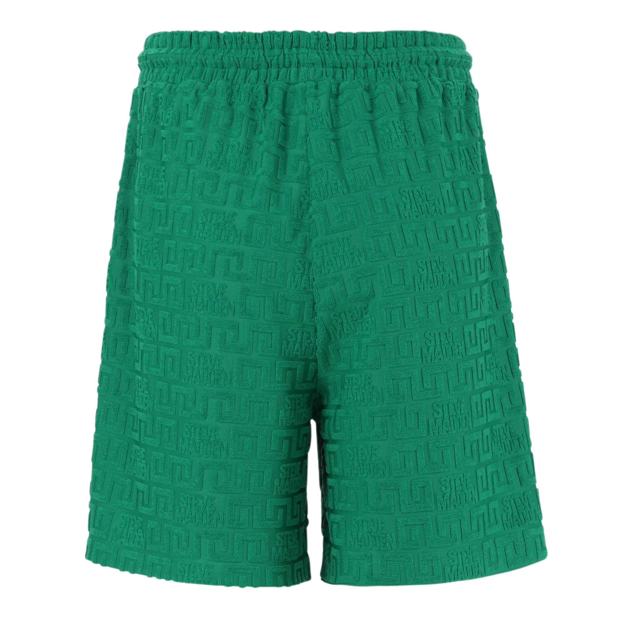 Steve Madden BELLA EMERALD EMBOSSED LOGO JOGGER SHORTS