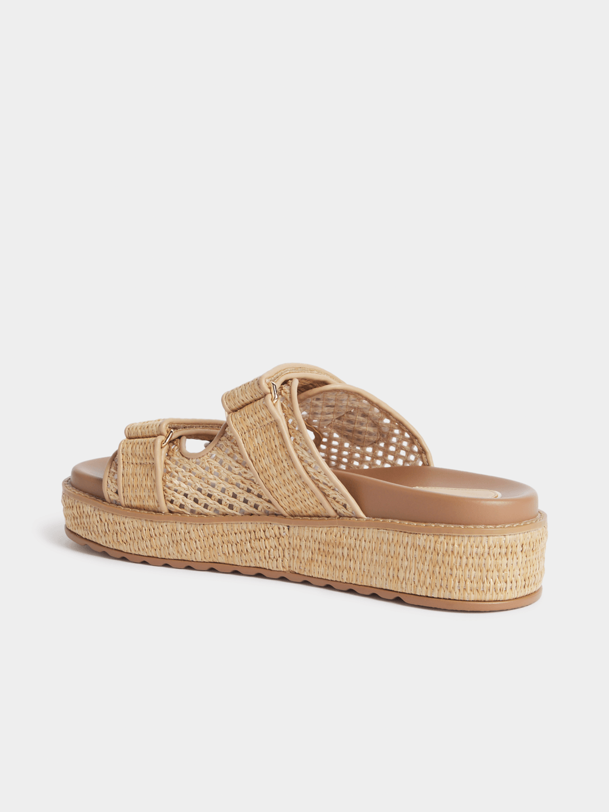 Luella Raffia Lock Detail Flatforms