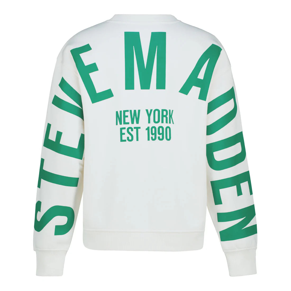 Steve Madden AMELIA CREAM OVERSIZED CREW NECK FLEECE SWEAT