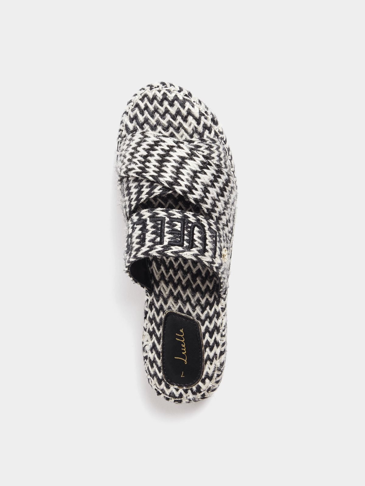 Luella Woven Raffia Flatform Sandals