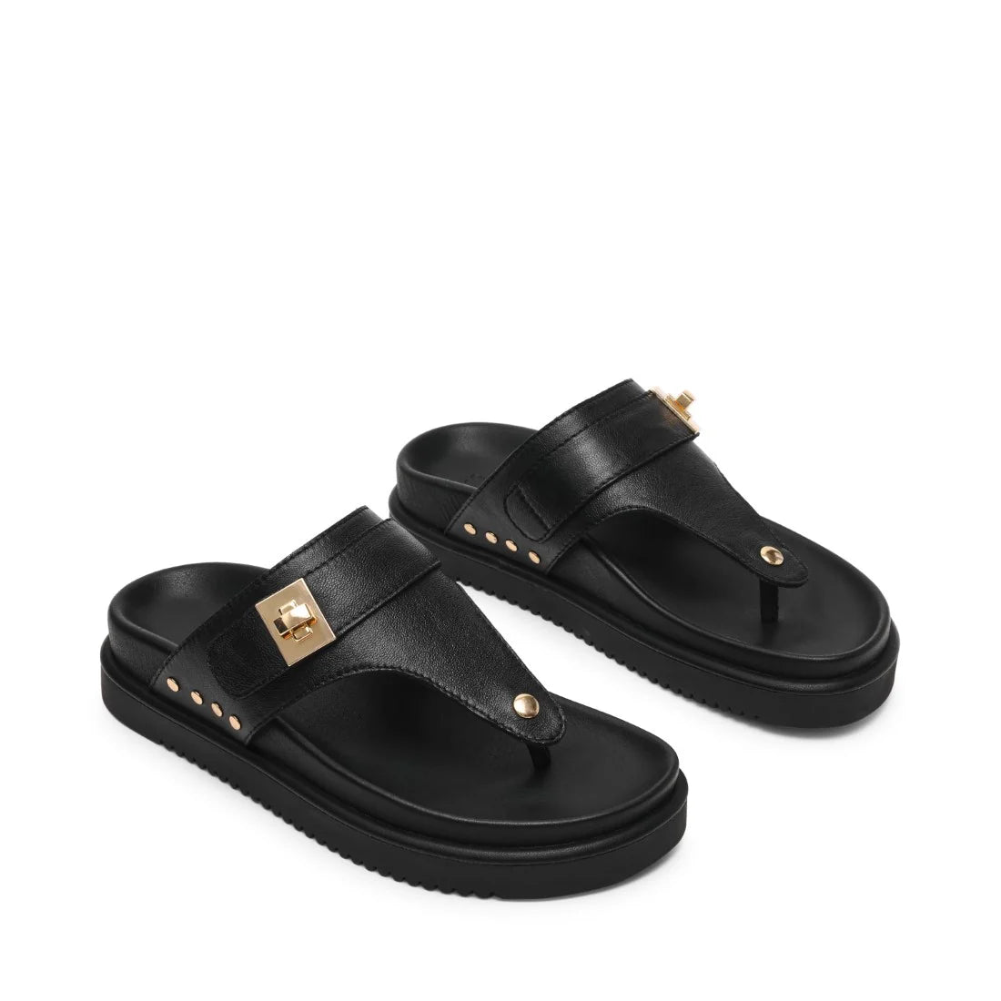 Steve Madden THONA BLACK LEATHER