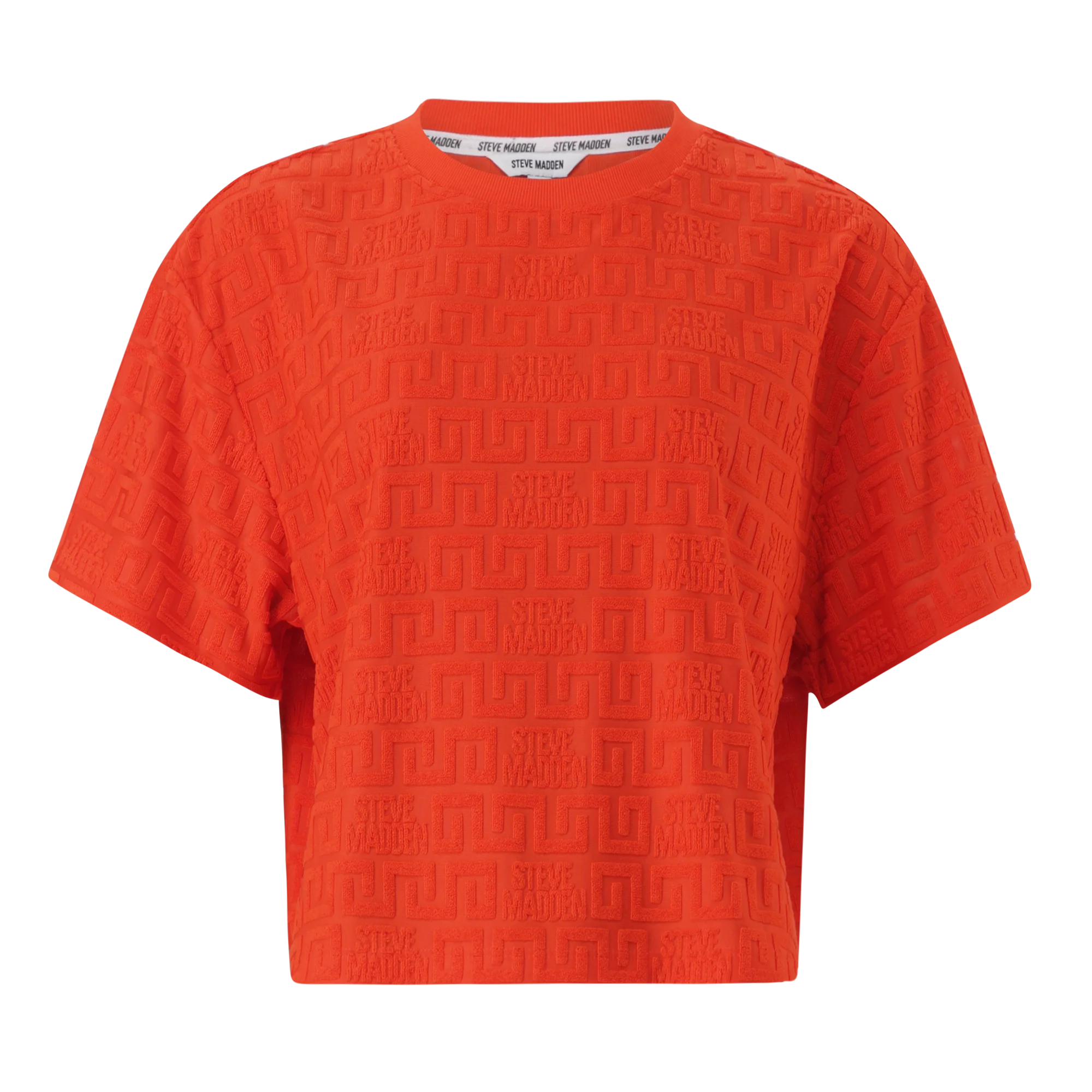 Steve Madden AYAAN TANGERINE EMBOSSED LOGO TOP