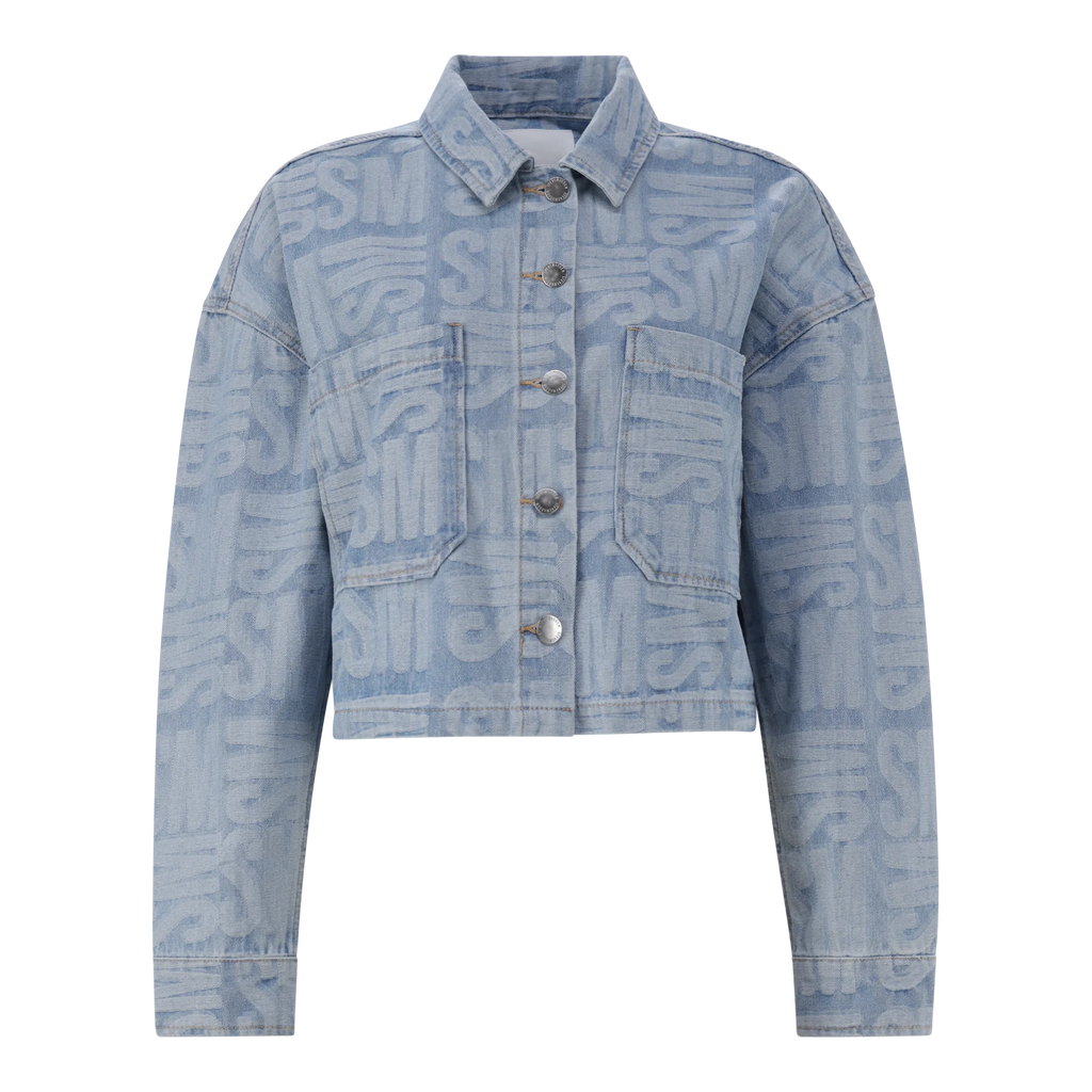 Steve Madden JAYDA LIGHT BLUE JACQUARD DENIM SHACKET