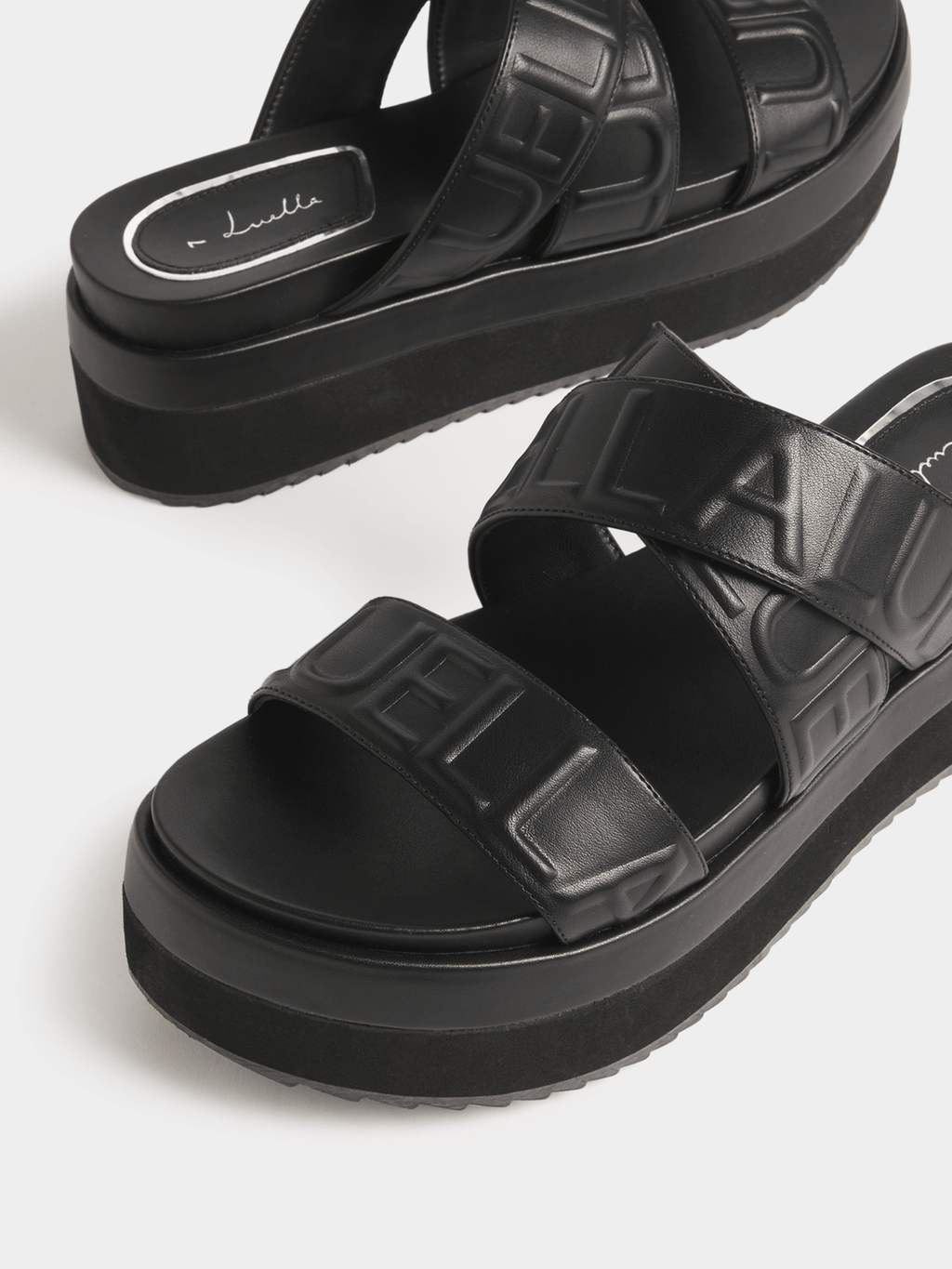 Luella Multi Strap Platform Slides