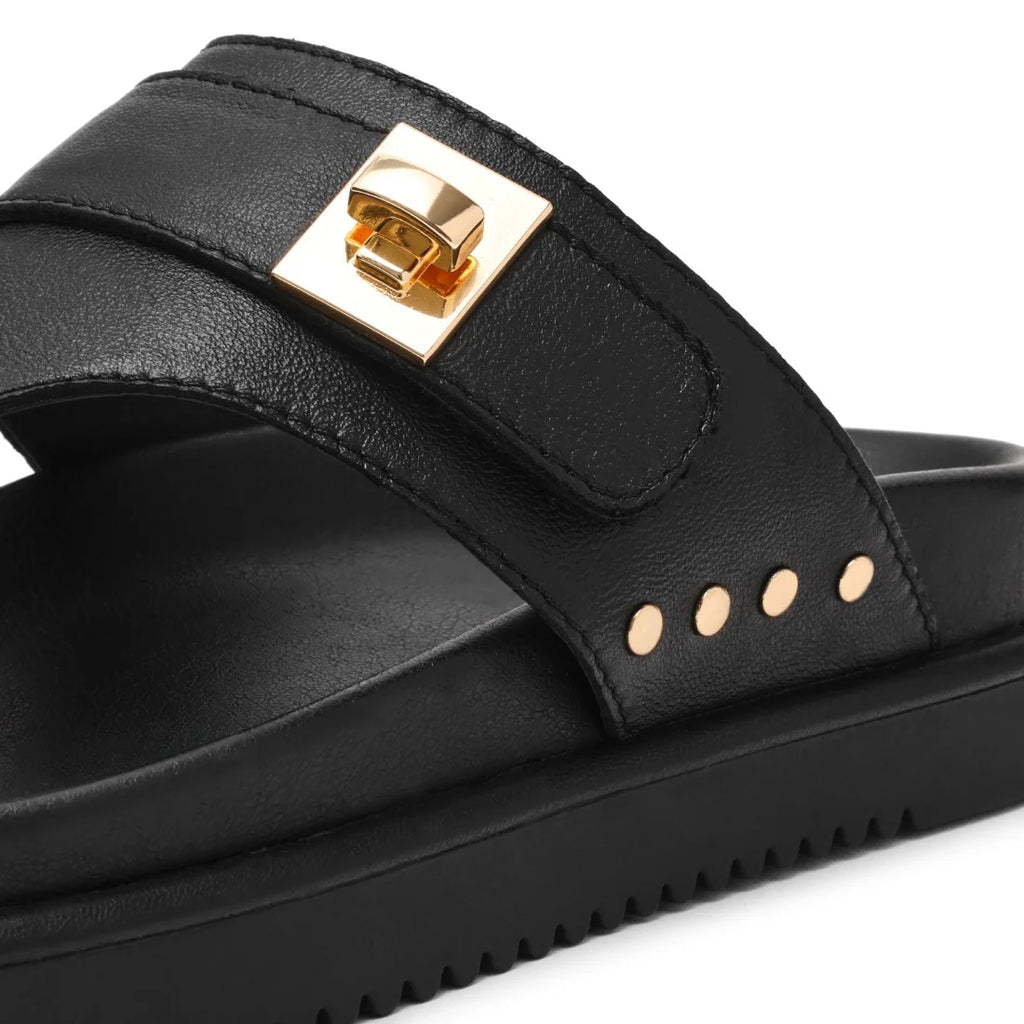 Steve Madden THONA BLACK LEATHER