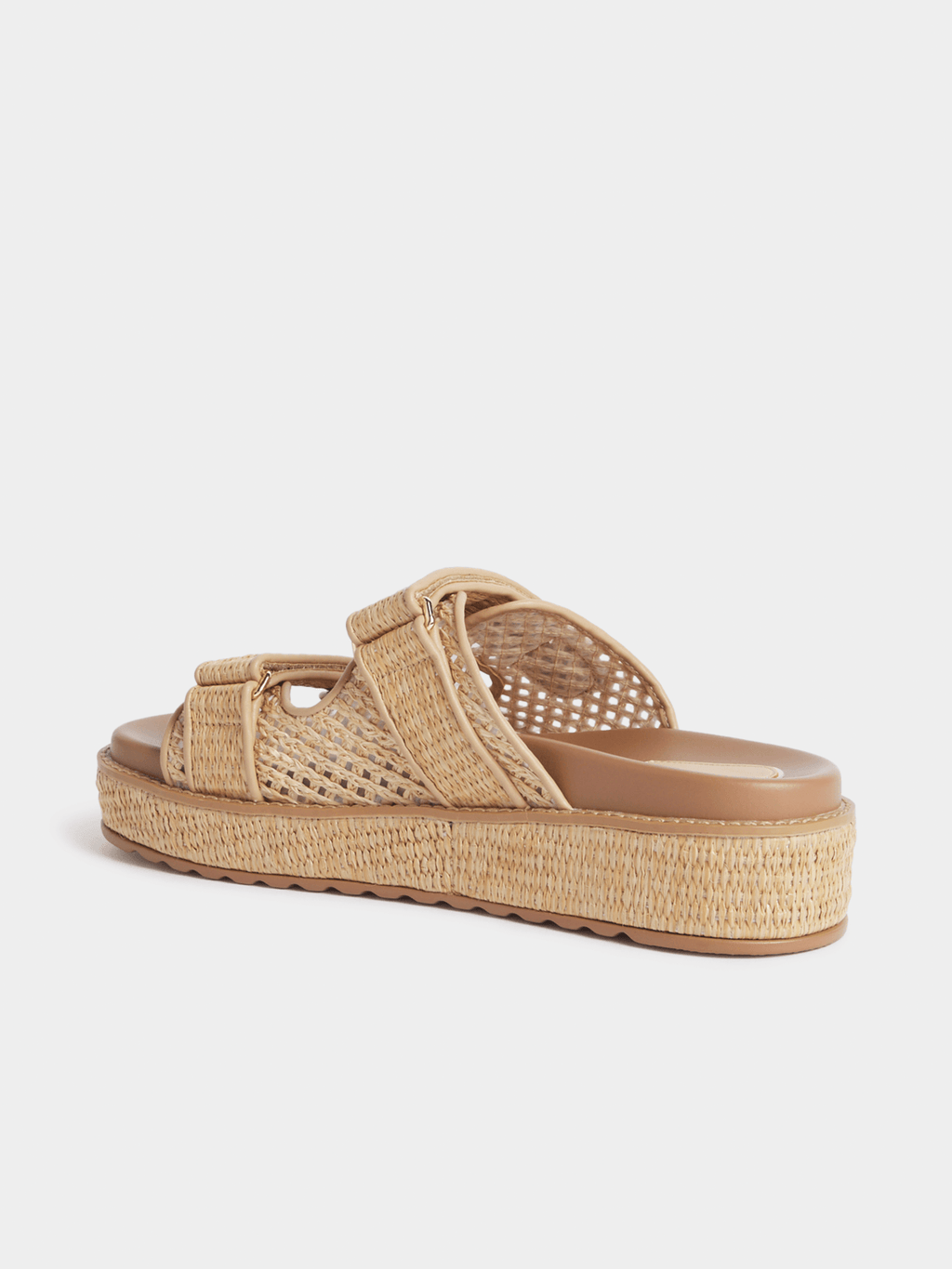 Luella Raffia Lock Detail Flatforms