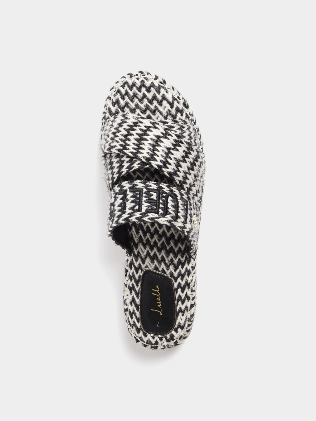 Luella Woven Raffia Flatform Sandals